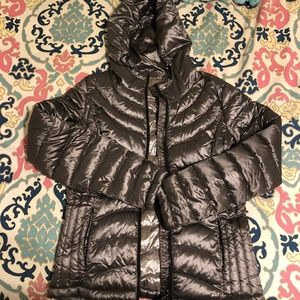 Women’s S Silver Down Puffer Jacket Andrew Marc